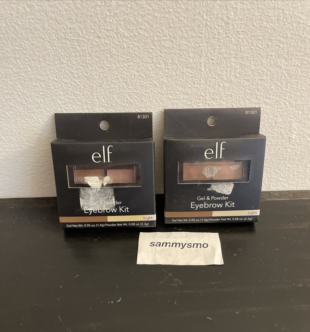 e.l.f. elf Gel & Powder Eyebrow Kit Dual Brush Applicator 81301 LIGHT x2